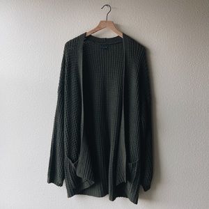 Dark green cardigan